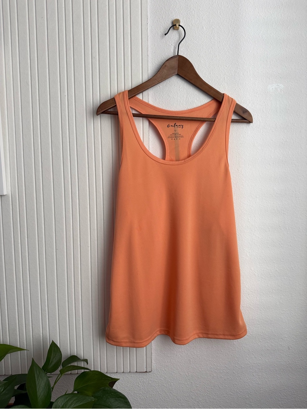 Galaxy By Harvic Peach Orange Racerback Sports Tank